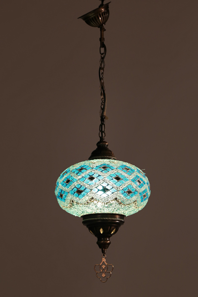 Size 5 Antique Mosaic Hanging Lamp